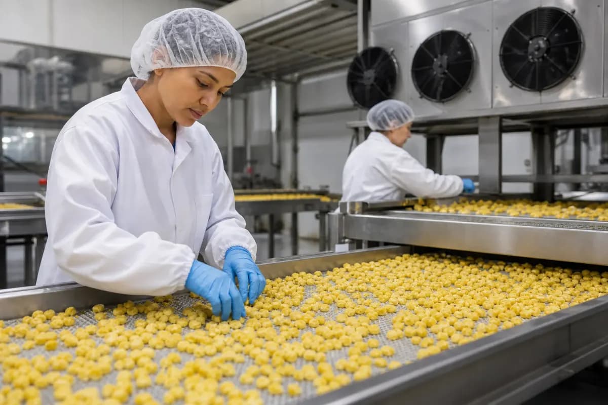 食品加工 — 规格节拍与合同变更（示意配图）